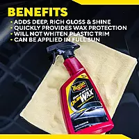 Meguiar's A1624 Quik Wax - Easy-to-Use Spray Wax for Gloss, Shine & Protection - Wet or Dry Use, 24 Oz.