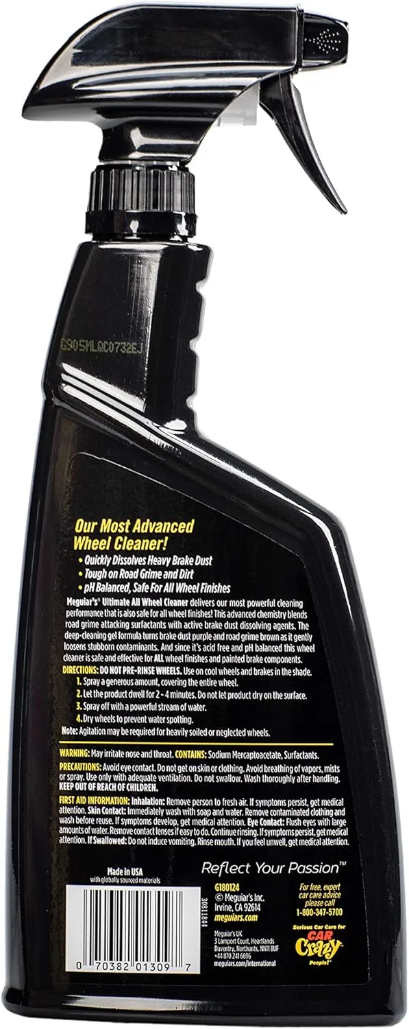 Meguiar's G180124 Ultimate All Wheel Cleaner - 24 Oz Spray Bottle 1 Ounce (Pack of 1)