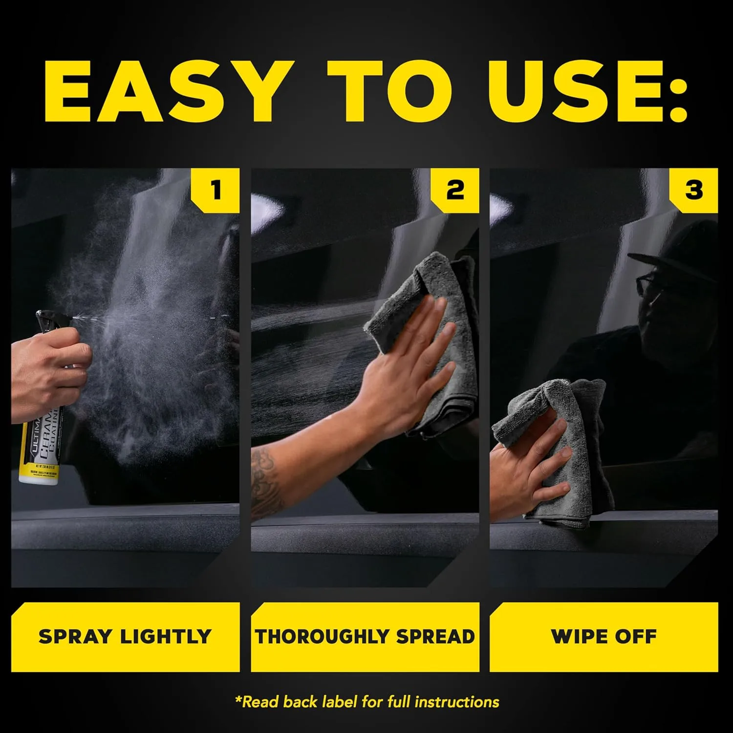 Meguiar's Ultimate Ceramic Coating Kit - Premium Kit for Cars Delivers Ultra-Durable Ceramic Protection with High Water