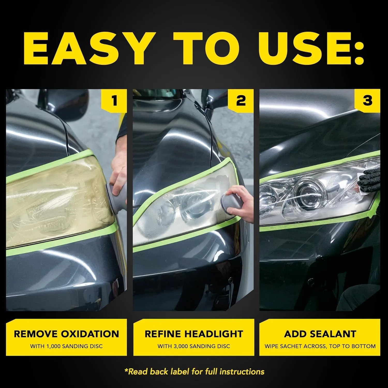 Meguiar's Ultimate Headlight Restoration Kit - The Perfect Headlight Repair Kit to Remove Yellowing and Cloudiness from