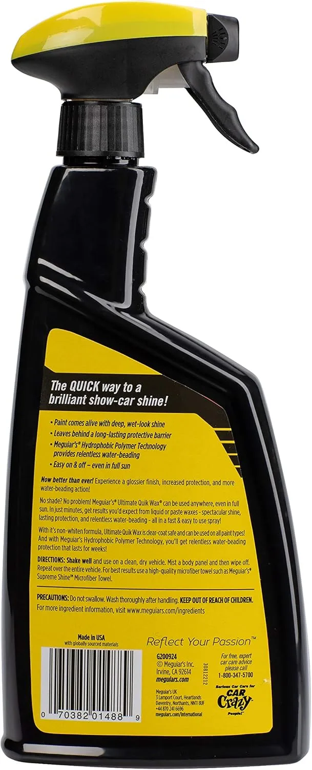 Meguiar's Ultimate Wash and Wax Bundle with Microfiber Wash Mitt, 24 Fl Oz