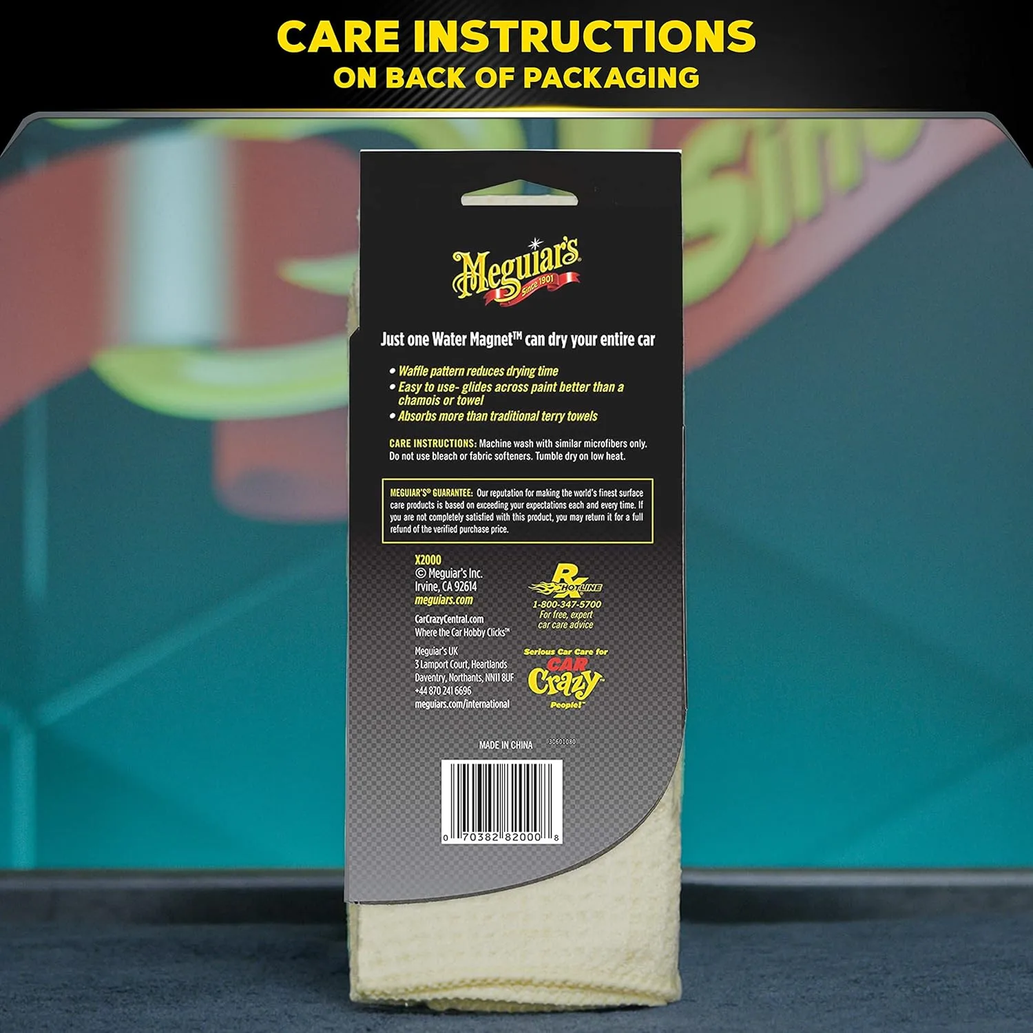 Meguiar's Water Magnet Microfiber Drying Towel, Premium Car Wash Microfiber Towel That’s Super Plush