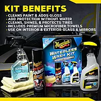 Meguiar’s Waterless Wash Kit - This Premium Car Detailing Kit Gently Removes Dirt and Grime