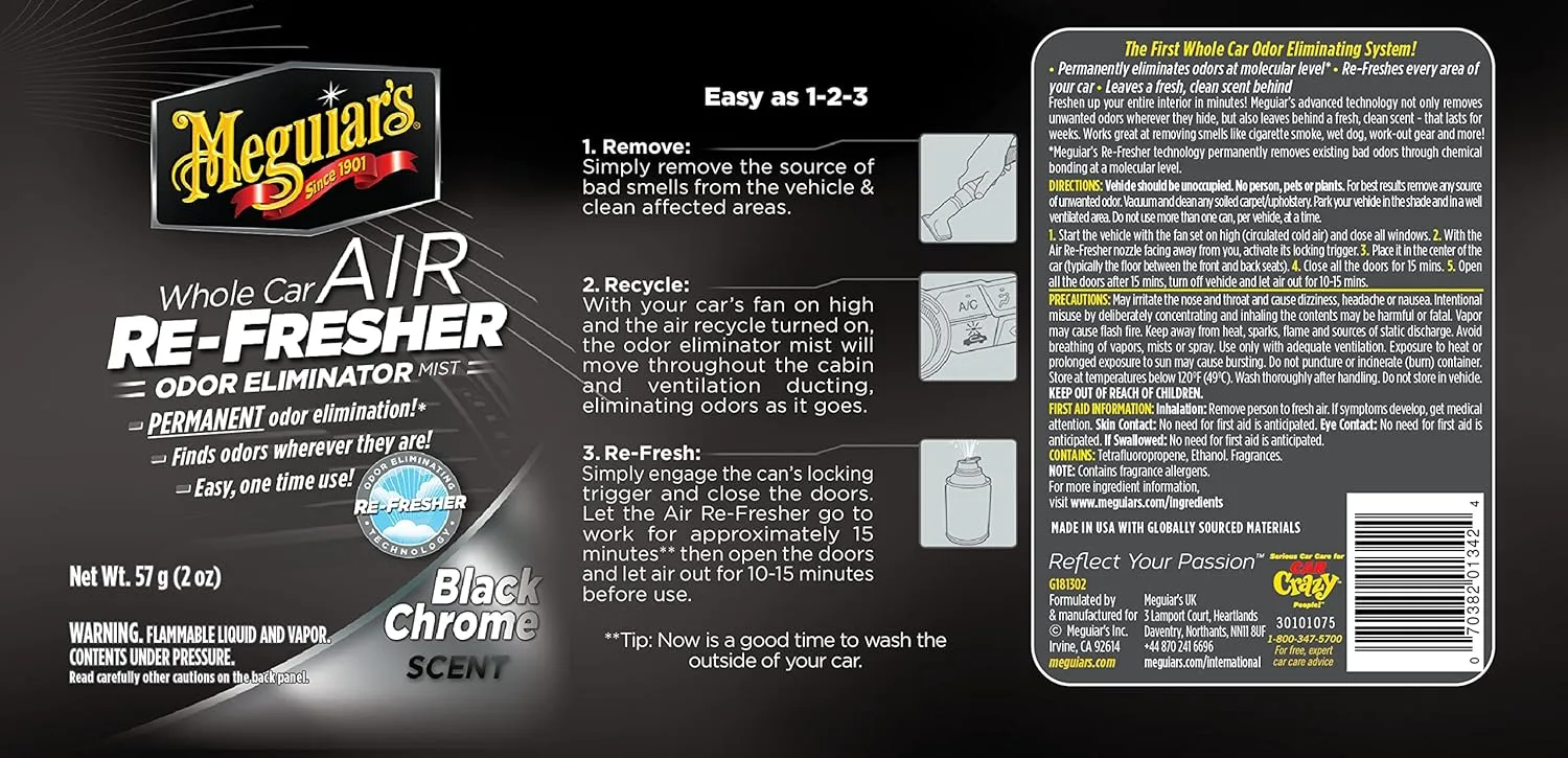 Meguiar's Whole Car Air Re-Fresher Odor Eliminator