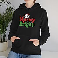 Meowy & Bright Cat Holiday Hoodie