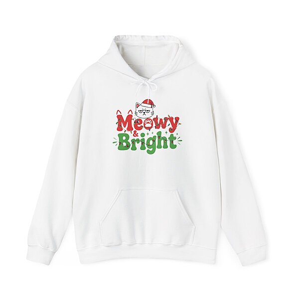 Meowy & Bright Cat Holiday Hoodie