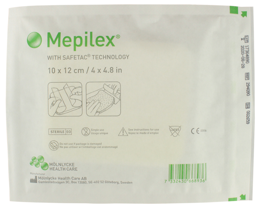 4 in. Mepilex Foam Dressing