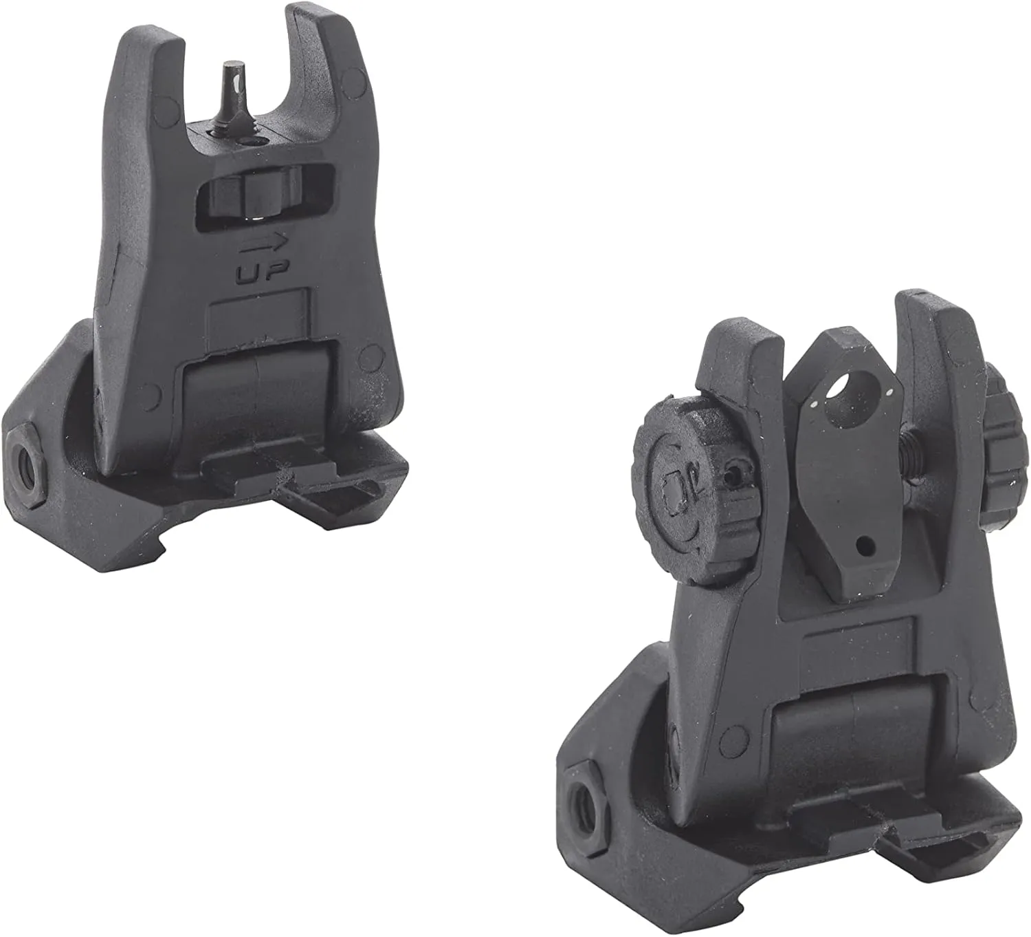 MEPROLIGHT MEPRO Fubs Flip-Up Backup Rear and Front tritium Sights, 2 Dot Rear / 1 Dot Front
