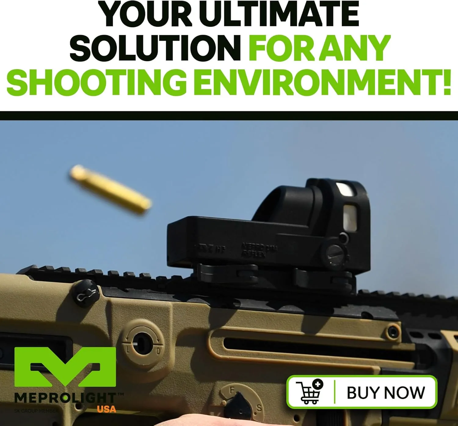 MEPROLIGHT Mepro M21 Self-Powered Day and Night Reflex Sight with Tritium and Fiber Optics
