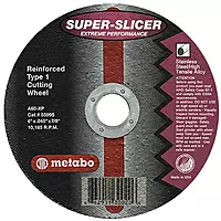 SUPER-SPLICER Extreme Performance Cutting Wheels - 6"x.045x7/8" type 1 slicer wheel a60xp grit