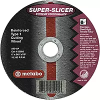 SUPER-SPLICER Extreme Performance Cutting Wheels - 6"x.045x7/8" type 1 slicer wheel a60xp grit