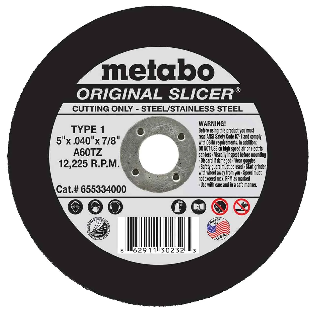 Metabo Slicer Cut Off Wheel 5" X .040" Pkg = 50