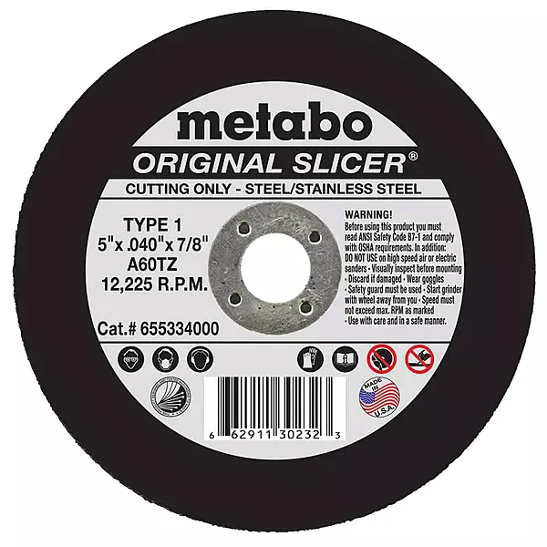 Metabo Slicer Cut Off Wheel 5" X .040" Pkg = 50