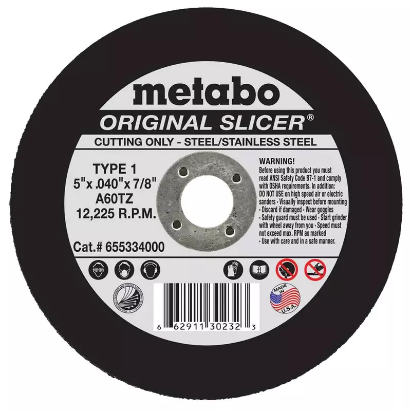 Metabo Slicer Cut Off Wheel 5" X .040" Pkg = 50