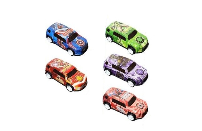 Avengers 5-in-1 Die-Cast Car Set for Kids | Metal Mini Superhero Cars Pack (Set of 5)