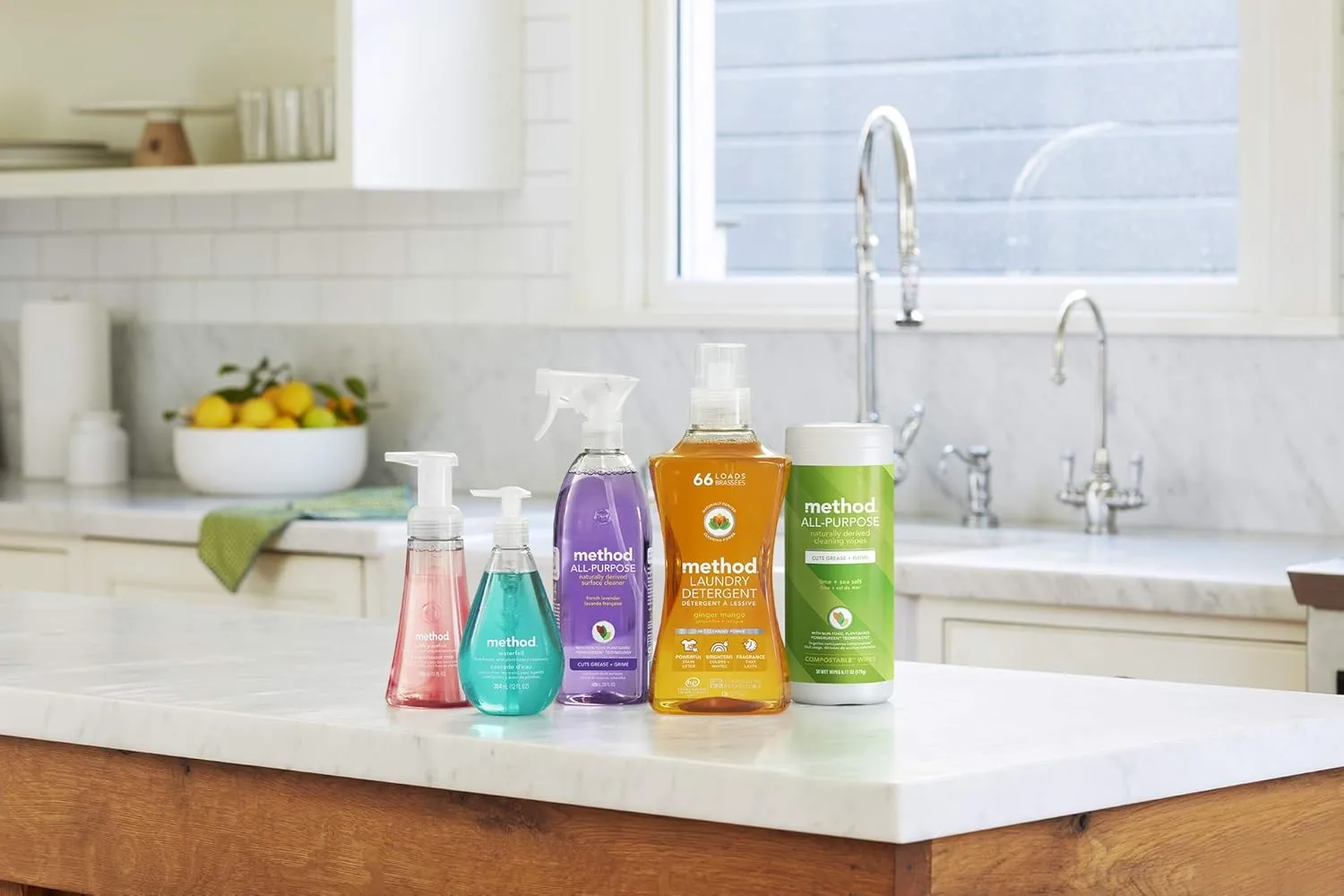 Method All-Purpose Cleaner, Pink Grapefruit, Plant-Based and Biodegradable Formula Perfect for Most Counters, Tiles, Stone
