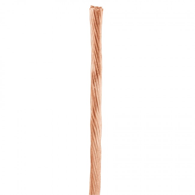 Metro de cable desnudo de cobre calibre 12 AWG, rollo 100 m - CADES-12-100 / 40091