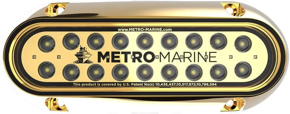 Metro Marine High-Output Elongated Underwater Light w/Intelligent Monochromatic LED's - White, 90° Beam