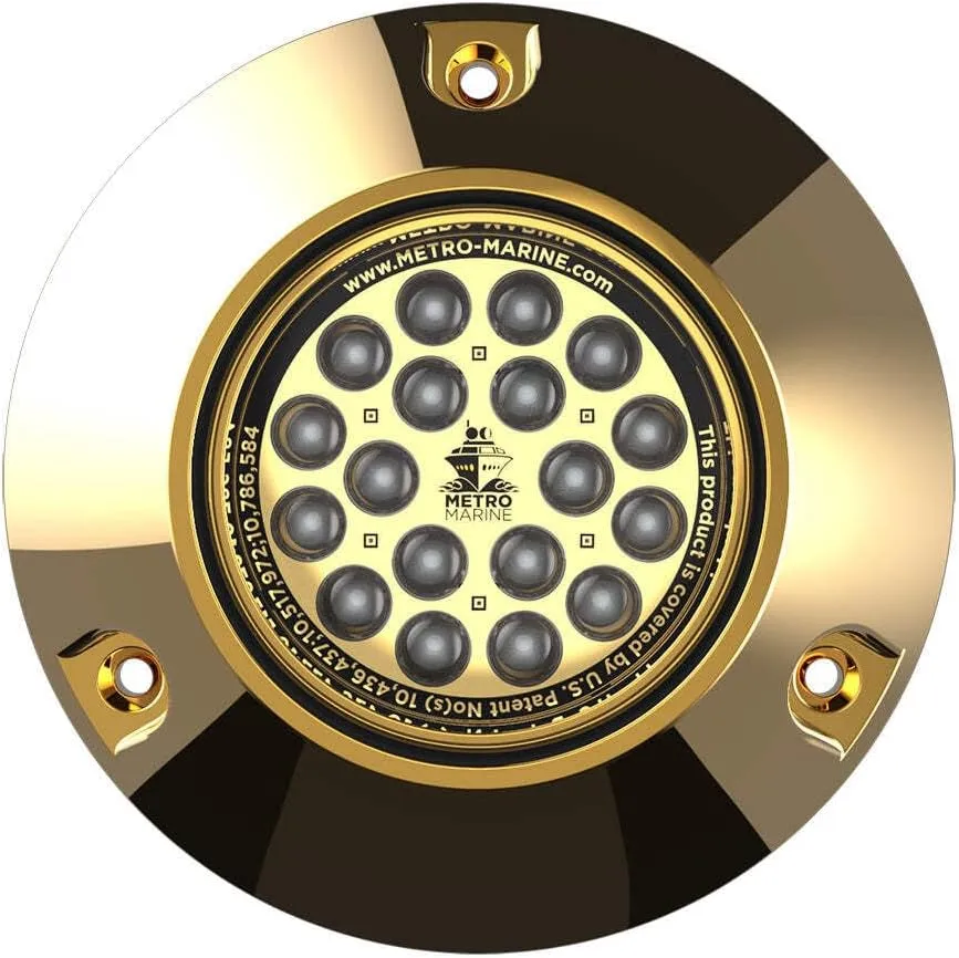 Metro Marine High-Output Submersible Underwater Light w/Intelligent Monochromatic LED's - Aqua, 90° Beam