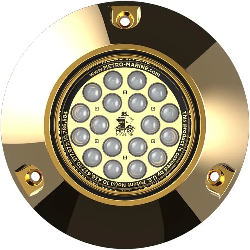 Metro Marine High-Output Submersible Underwater Light w/Intelligent Monochromatic LED'S - Aqua, 45° Beam