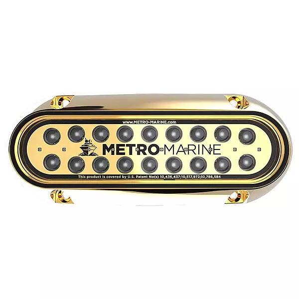 Metro Marine High-Output Elongated Underwater Light w/Intelligent Monochromatic LED's - Aqua, 90° Beam