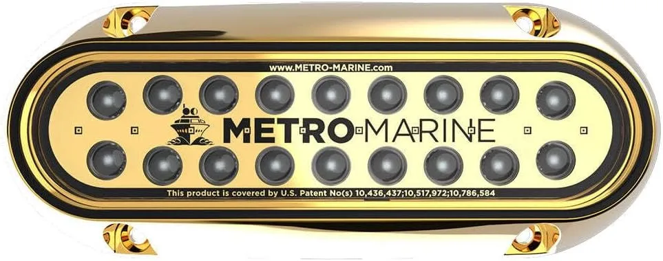 Metro Marine High-Output Elongated Underwater Light w/Intelligent Monochromatic LED's - Aqua, 90° Beam