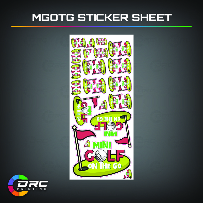 Mini Golf Logo Sticker Sheet
