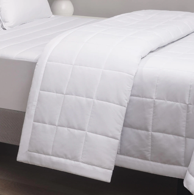 Microfiber Filled Blanket White - Twin 68" x 96"