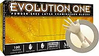Series Microflex Evolution One Disposable Gloves: Size X-Large, 5.5 mil, Uncoated-Coated Latex, Medical Grade, Unpowdered