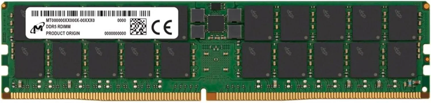 Micron - DDR5 - Module - 96 GB - DIMM 288-PIN - 5600 MHz / PC5-44800 - CL46 - Registered - ECC