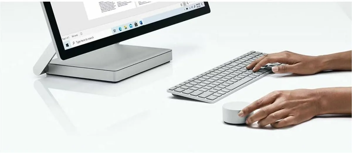 Microsoft Surface Keyboard - Bluetooth, Full Size, Gray