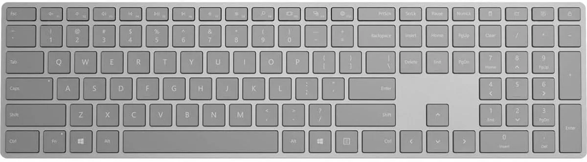Microsoft Surface Keyboard - Bluetooth, Full Size, Gray