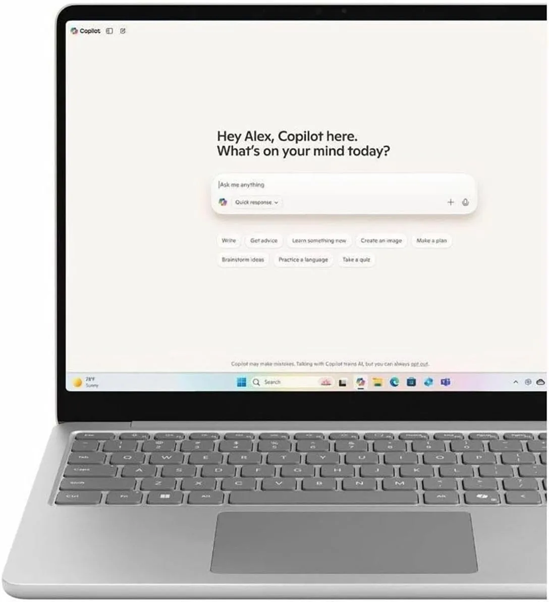 Microsoft Surface Laptop (2025) 13" Touchscreen Copilot+ PC Notebook - Qualcomm Snapdragon X Plus X1P-42-100 - 16 GB - 256 GB SSD - English (US) Keyboard - Platinum