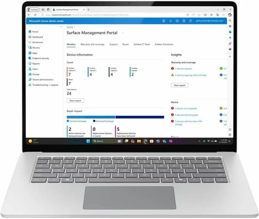 Microsoft Surface Laptop 7 15" Touchscreen Copilot+ PC Notebook - Qualcomm Snapdragon X Elite - 16 GB - 1 TB SSD - Platinum