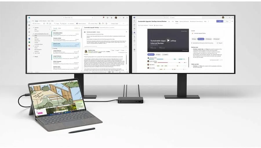 Microsoft Surface Pro 10 Tablet - 16 GB - 256 GB SSD - Windows 11-5G - Platinum