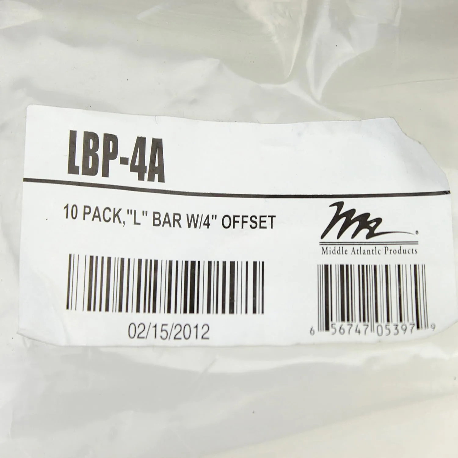 AVBcable Middle Atlantic LBP-4A 4" Offset L-Shaped Lace Bar For Rackrail (10 Pack) - Cable Management Accessory - Compatible with Rackrail Roof Rails