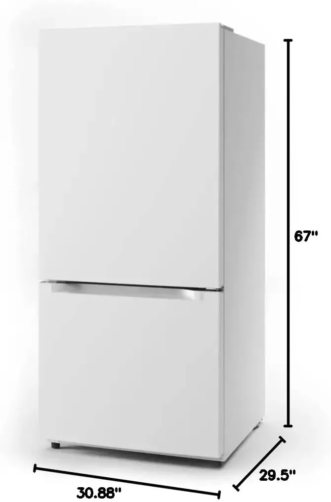 Midea 18.7 Cu. Ft. Bottom Mount Freezer Refrigerator - 18.70 ft - Auto-defrost - Reversible - 2x Freezer Drawer(s)