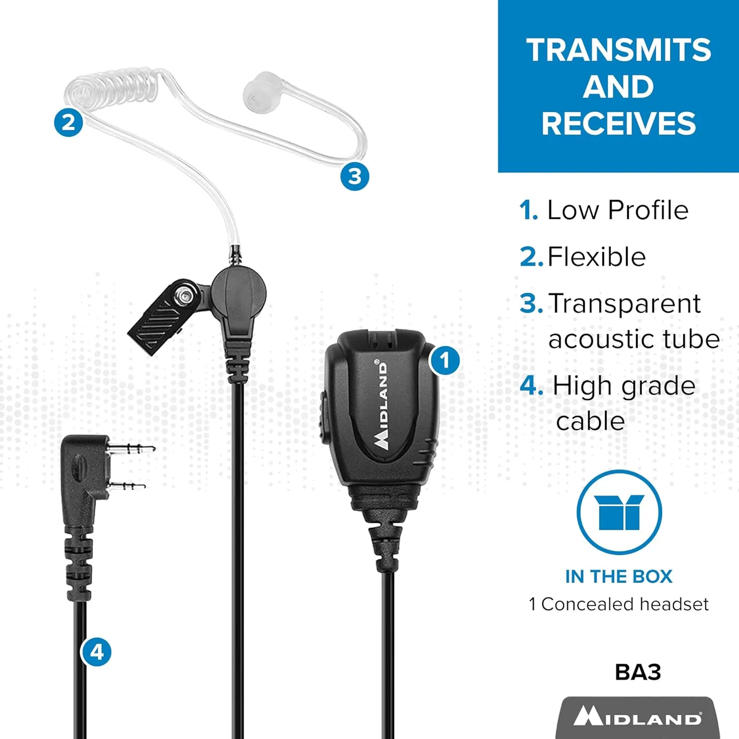 MIDLAND BizTalk Headset for Business Radios