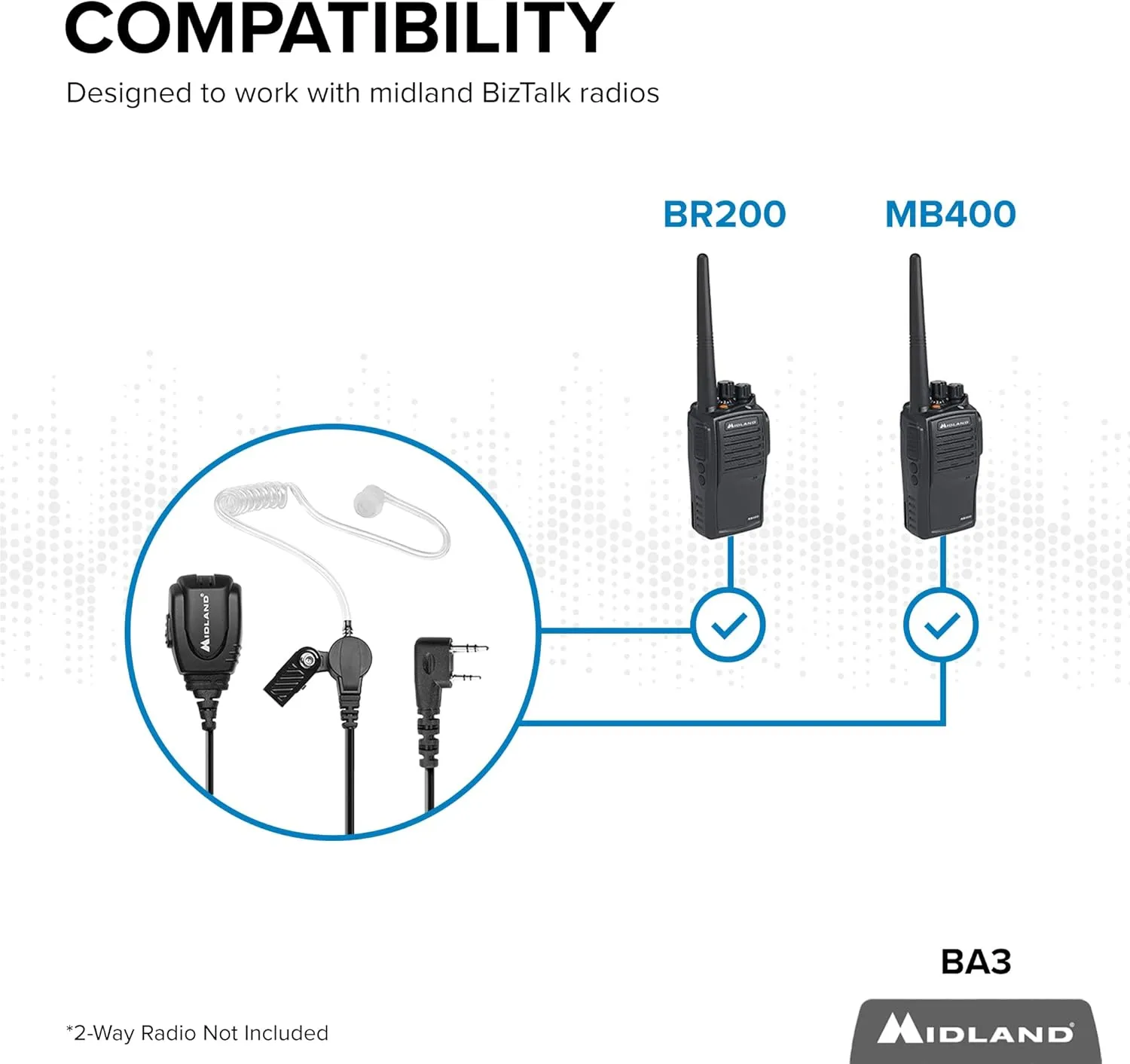 MIDLAND BizTalk Headset for Business Radios