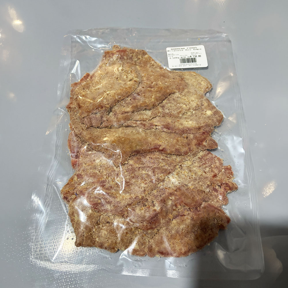 Milanesa de Res Empanizada 500 grs