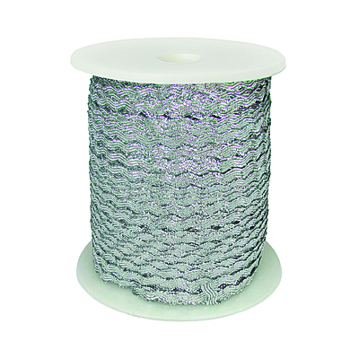 Trenza  Zig Zag M-202 Plateado Rollo X 144 Yardas Trenza  Zig Zag M-202 Plateado Rollo X 144 Yardas