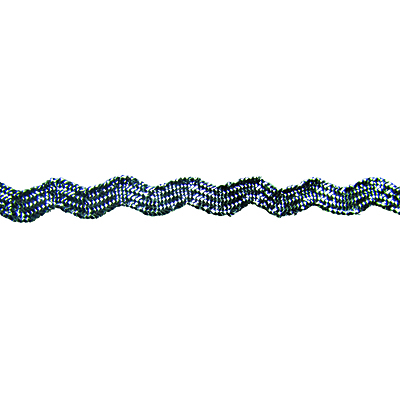 Trenza  Zig Zag M-202 Plateado Rollo X 144 Yardas