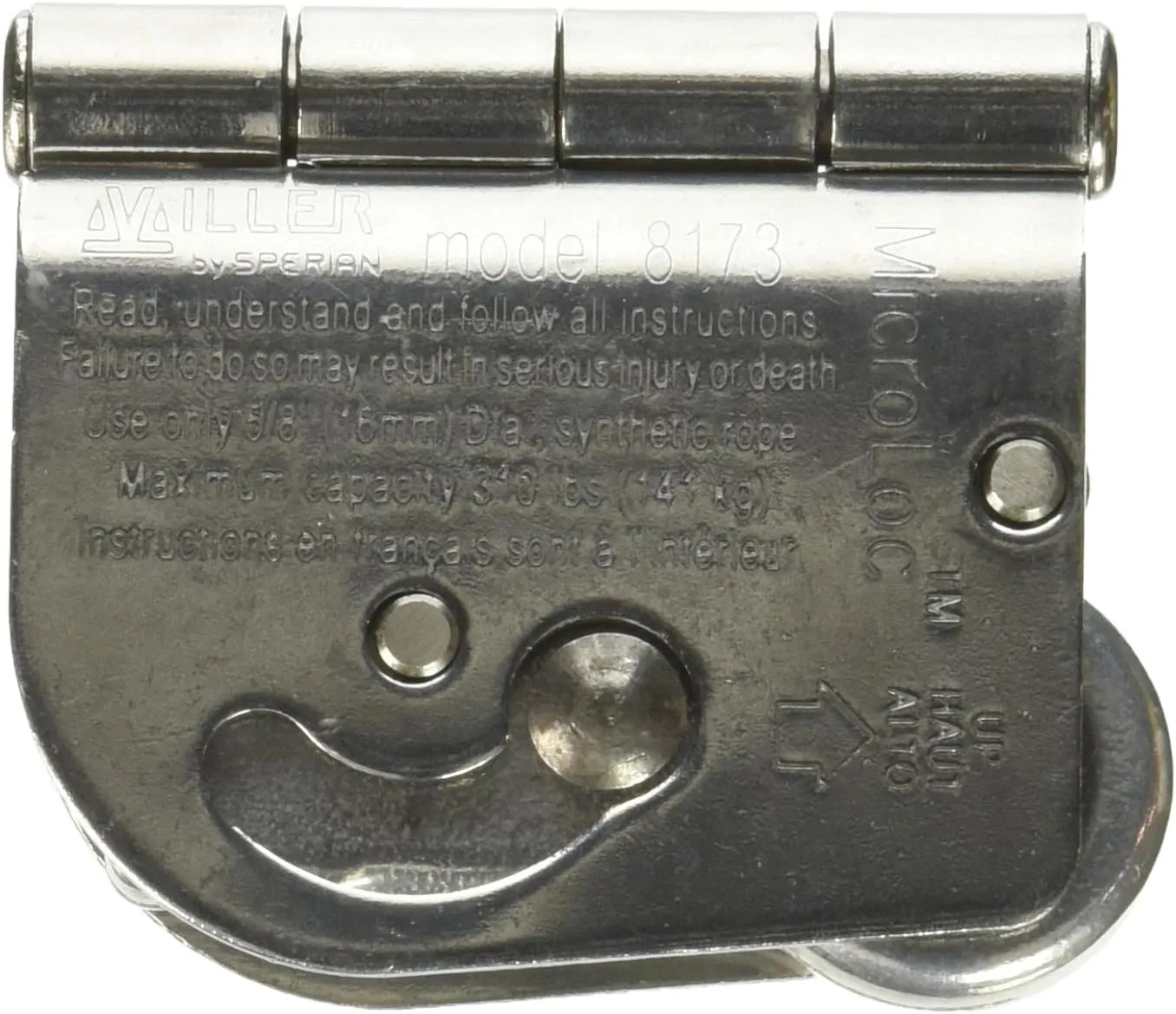 Miller by Honeywell by 8173/U MicroLoc Trailing Wire Rope Grabs for 5/8-Inch Wire Rope, Universal