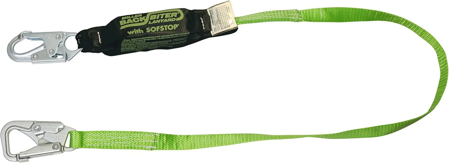 Miller Honeywell Safety Products by 913B/6FTGN Backbiter Tie Back Lanyard, Green