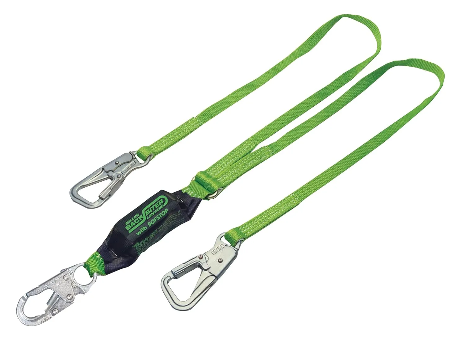 Miller by Honeywell by 8798B/6FTGN Backbiter 2 Leg Lanyard, Green