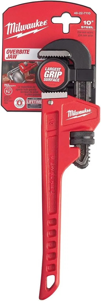 MILWAUKEE 10 in. Steel Pipe Wrench - Model 48-22-7110