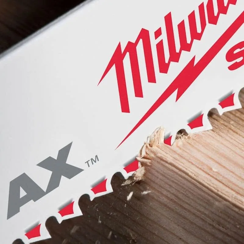 Milwaukee 48-00-5027 The AX 12-Inch, Bi-Metal Wood Demolition Reciprocating 5/8 TPI Super Sawzall Blade, 5-Pack