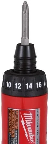 Milwaukee 2101-22 M4 1/4 Hex Screwdriver Kit W/2 Bat Tool + 2 Batteries