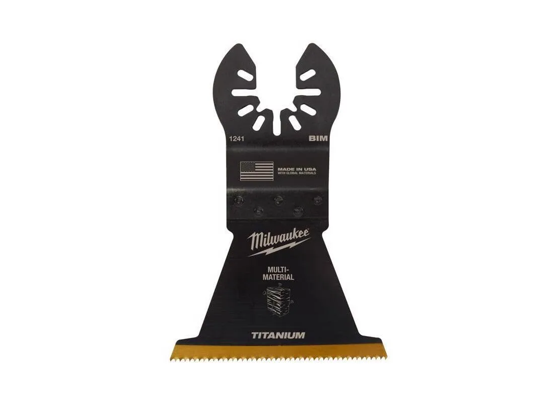 Milwaukee 2-1/2 in Titanium-Enhanced Bi-Metal Oscillating Blade, Open-LOK 3PK
