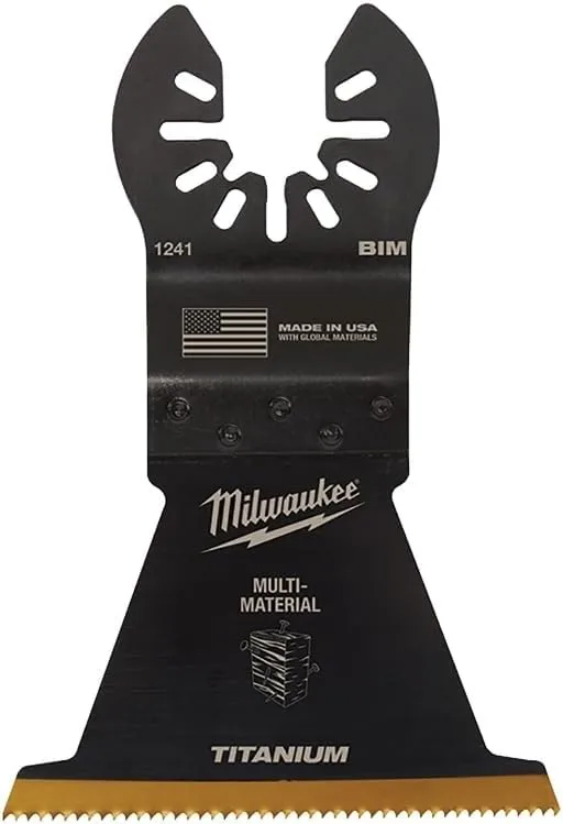 Milwaukee 2-1/2 in Titanium-Enhanced Bi-Metal Oscillating Blade, Open-LOK 3PK